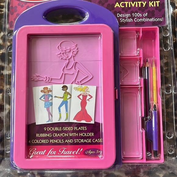 Brand New Melissa & Doug Fashion Design Activity Kit Rubbing Plates Crayons - Picture 5 of 13